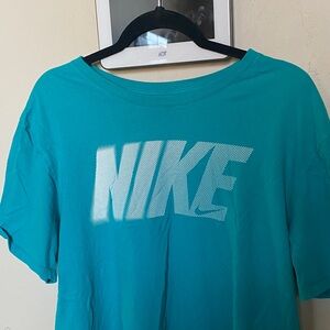 Nike Aqua Blue Tee with Bold Logo